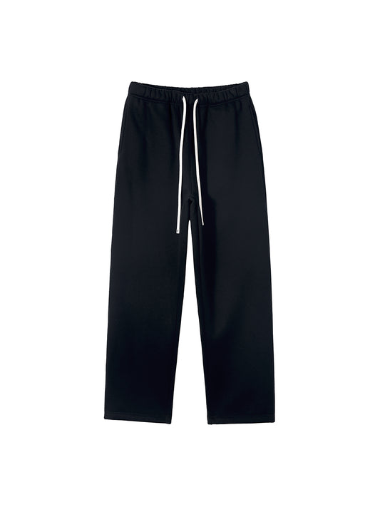 360 GSM 'BLACK' STRAIGHT-LEG PANTS